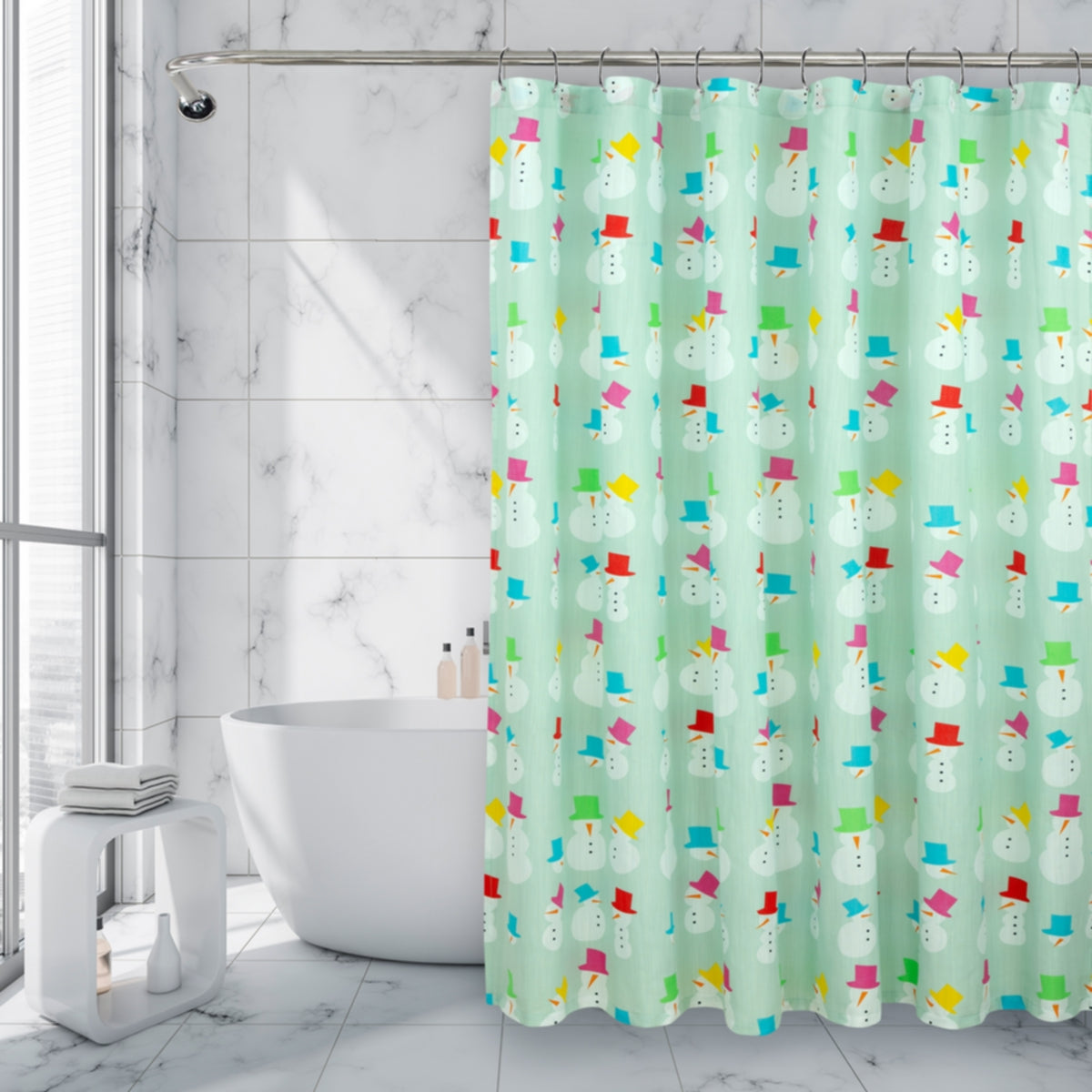 Royale Linens Double Brushed Microfber 1800 Thread Printed Shower Curtain Cheap Sale Really