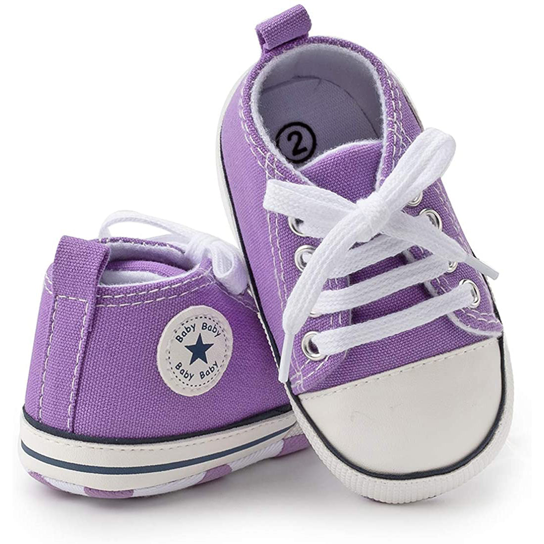 Unisex High Top Sneaker Soft Anti-Slip Sole Newborn Infant Denim Shoes Visit