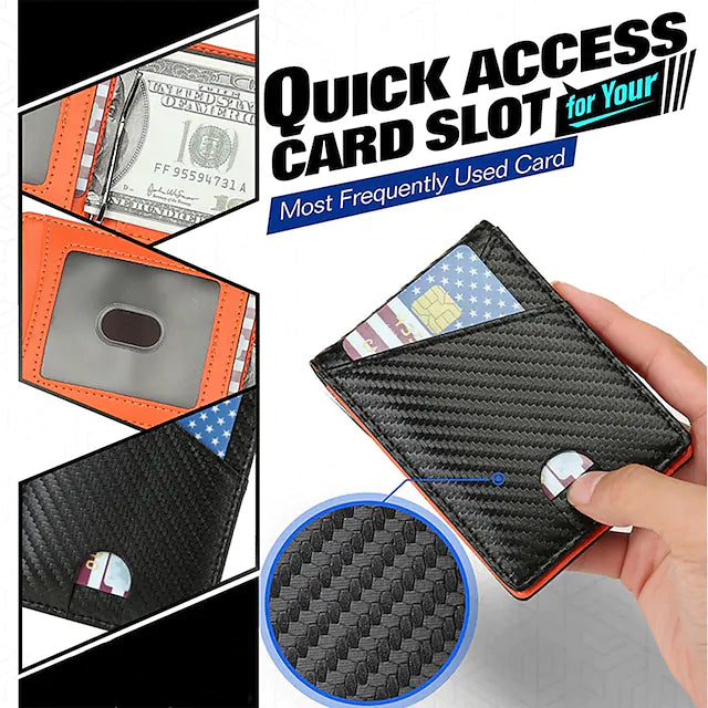 Carbon Fiber Rfid Men Wallets Bi-fold Vallet Billfold Footlocker Finishline Sale Online