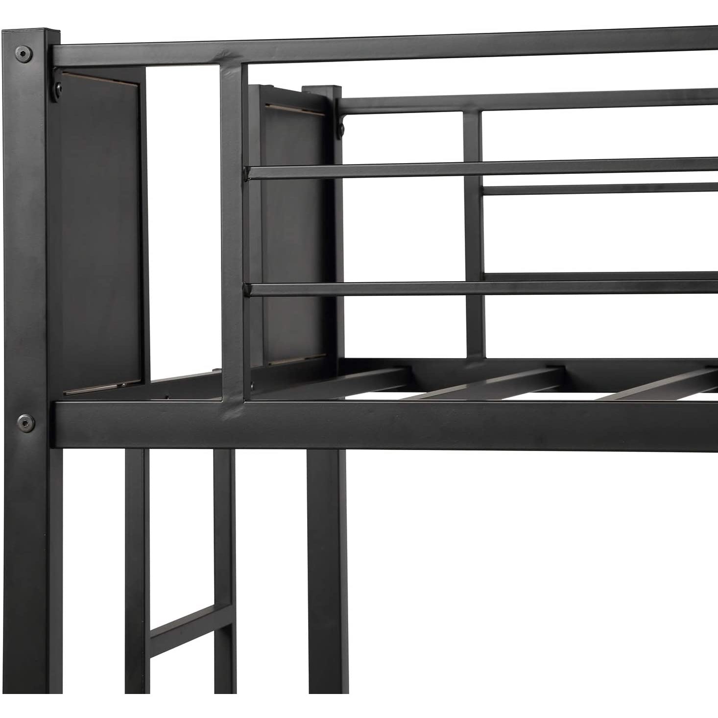 Metal Bunk Bed with Safety Railing Ladder Collections For Sale