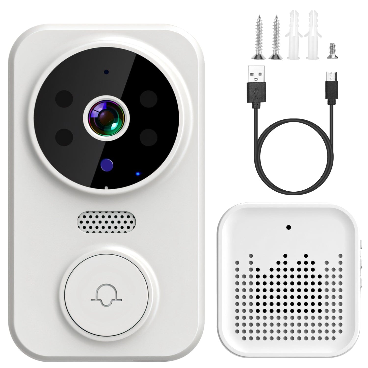 1080P WiFi Security Doorbell Camera 2-Way Audio Free Cloud Storage Free Shipping Outlet