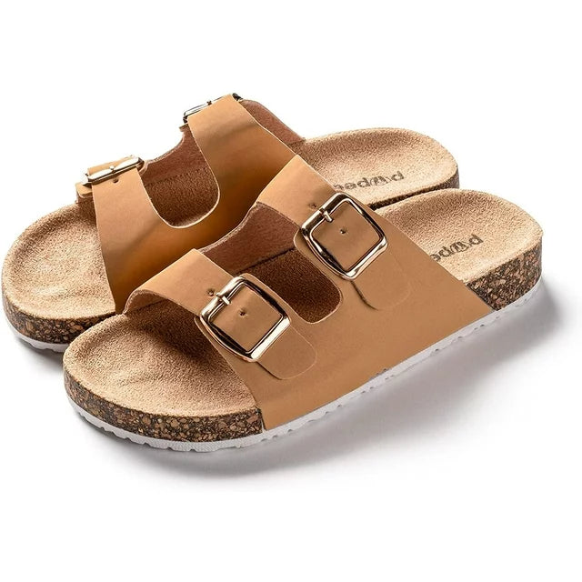 Pupeez Girls Comfort Sandals Double Buckle Adjustable Slip Sale Best Seller