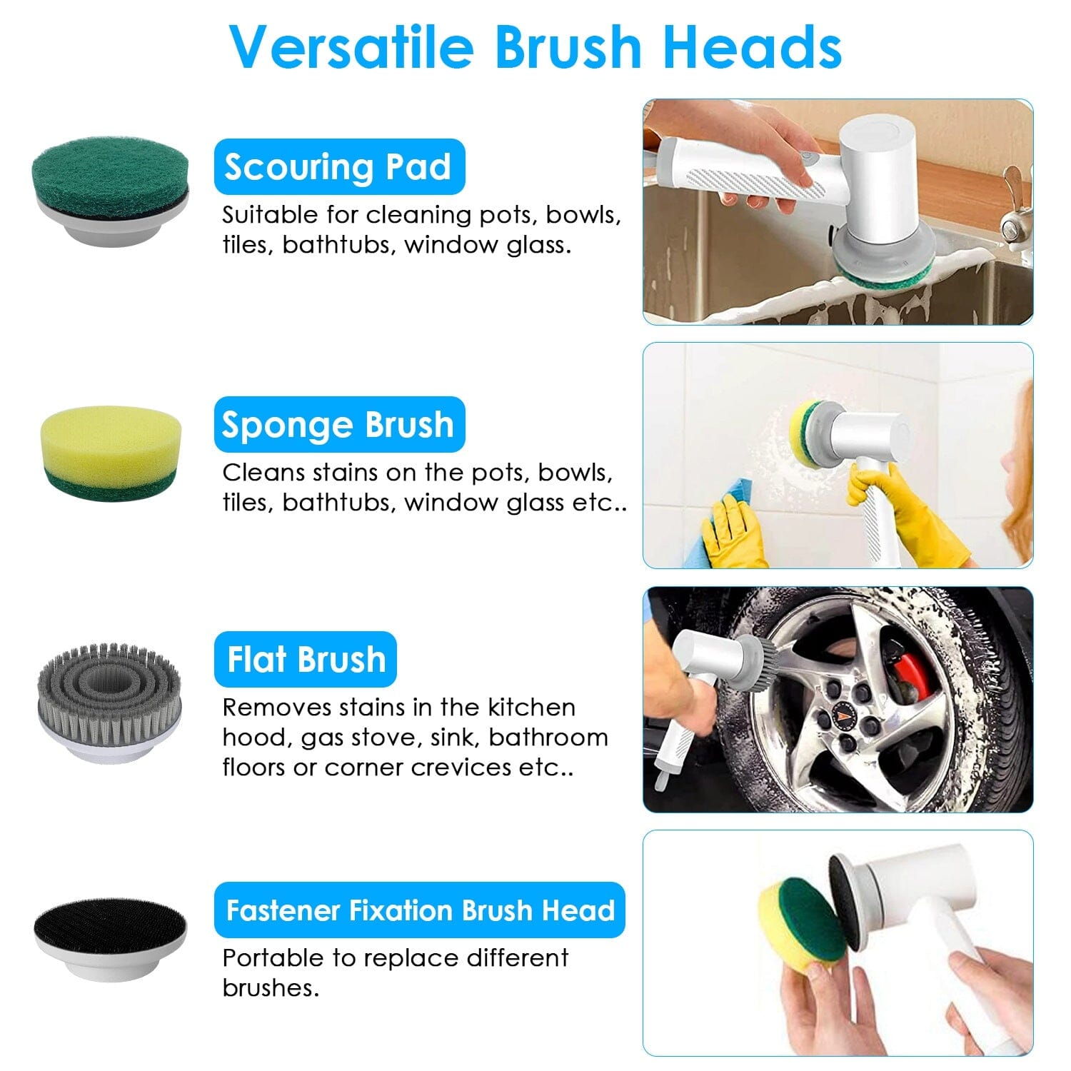 Electric Handheld Spin Scrubber Cordless Cleaning Brush with 2 Rotating Speeds Low Cost Online