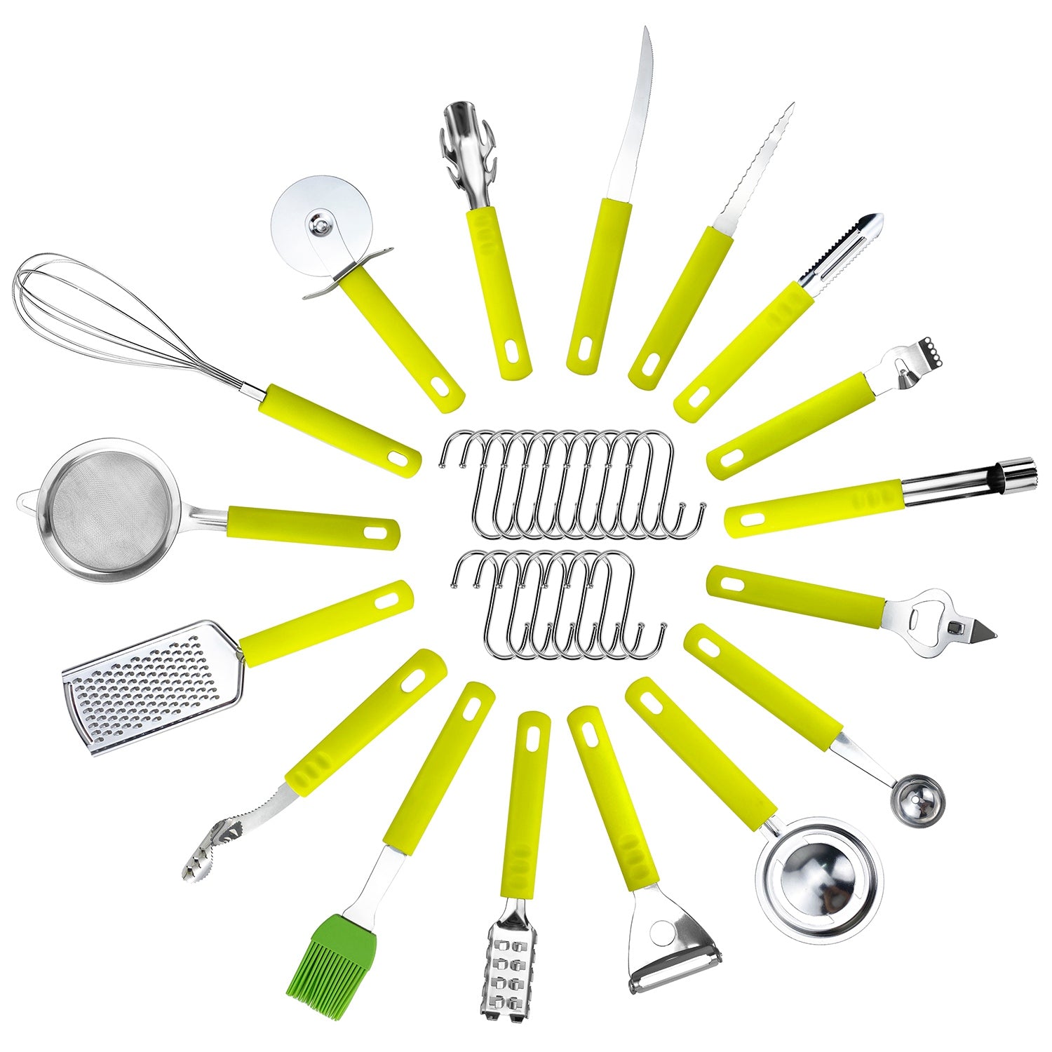 34-Pieces Set: Stainless Steel Kitchen Gadget Tools Set Pay With Visa For Sale