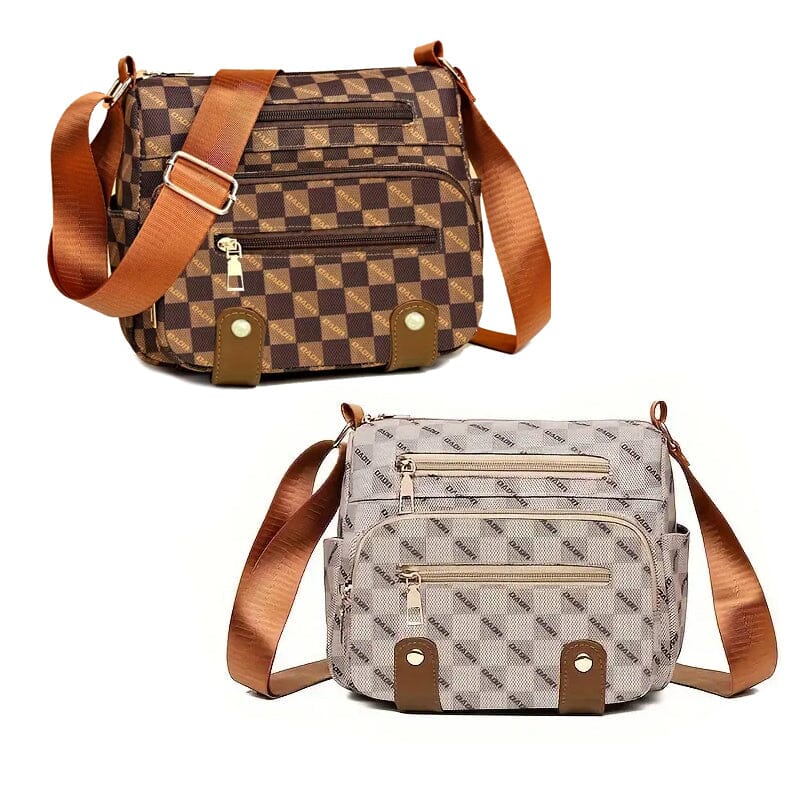 Women's Multi Pocket Plaid Pattern Crossbody Bag Cheapest Pice Online