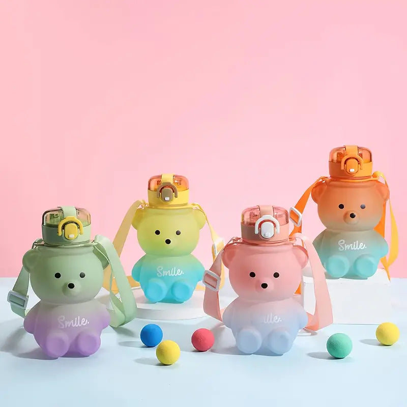 BPA-free Kawaii Bear Straw Water Bottle Discount Latest Collections