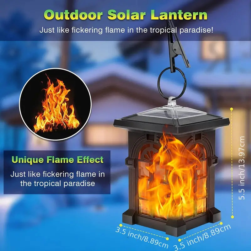 2-Pack: IP65 Waterproof Solar Outdoor Lights With Flickering Flame Buy Cheap Best Wholesale