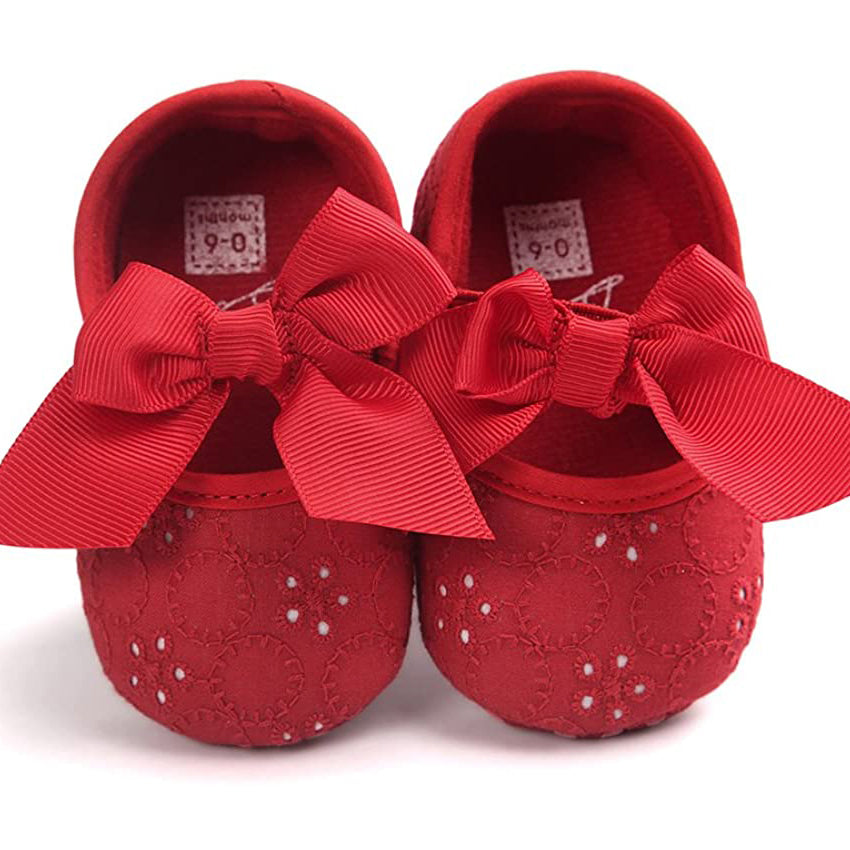 Baby Girls Princess Bowknot Soft Sole Cloth Crib Shoes Sneaker Discount Great Deals