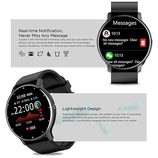 Zl02 Smart Watch 1.28 Inch Smartwatch Fitness Running Watch Latest