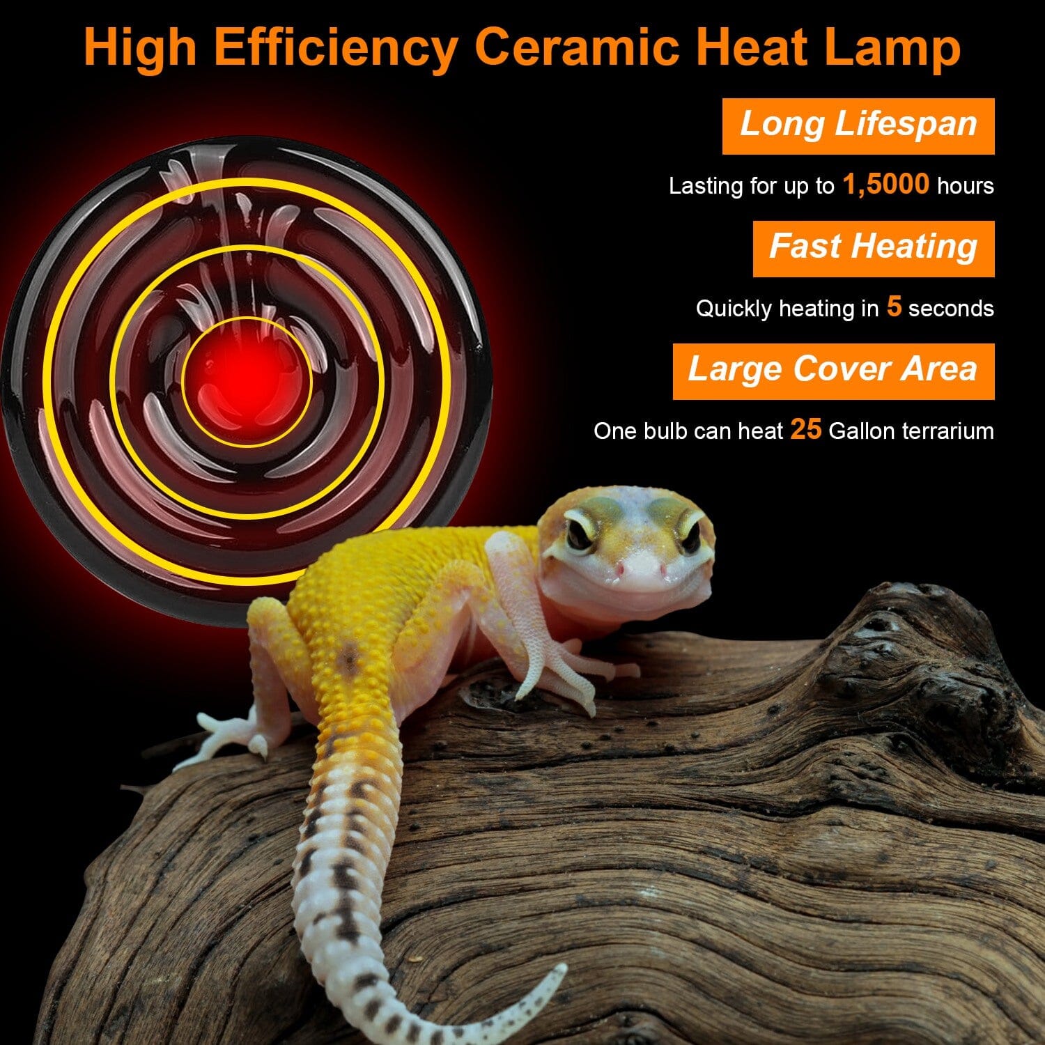 2-Pieces: 150W Infrared Reptile Heat Lamp No Light Emitting Buy Cheap Recommend