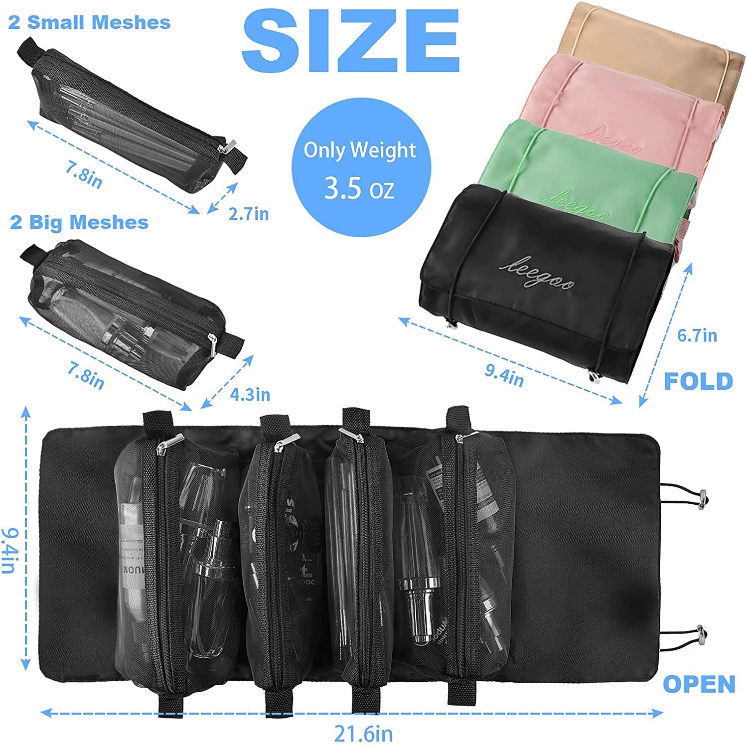 Hanging Roll-Up Makeup Bag Cheap Low Shipping