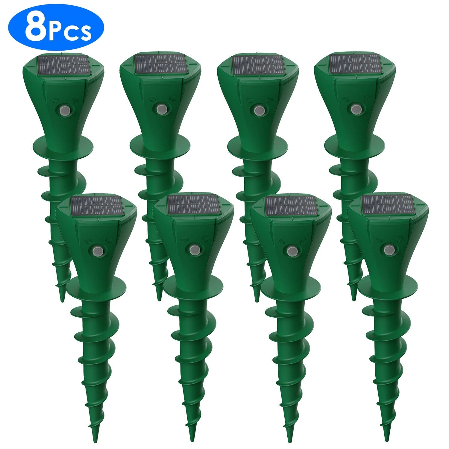 8-Pieces: Solar Powered Repellent Waterproof Solar Vibration Stake Best Wholesale