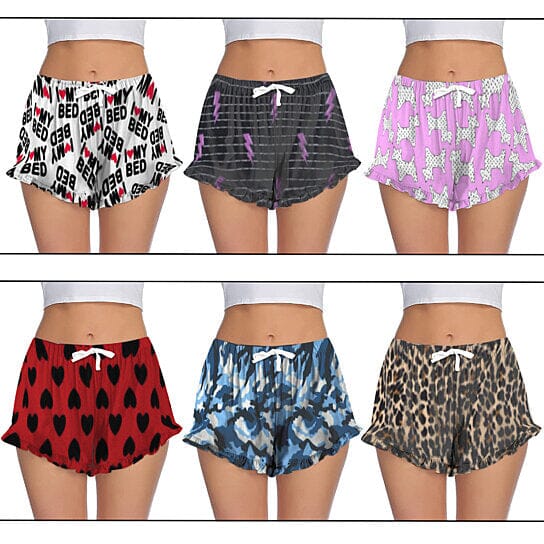 5-Pack: Women's Soft Comfy Printed Lounge Sleep Pajama Short Countdown Package Cheap Online