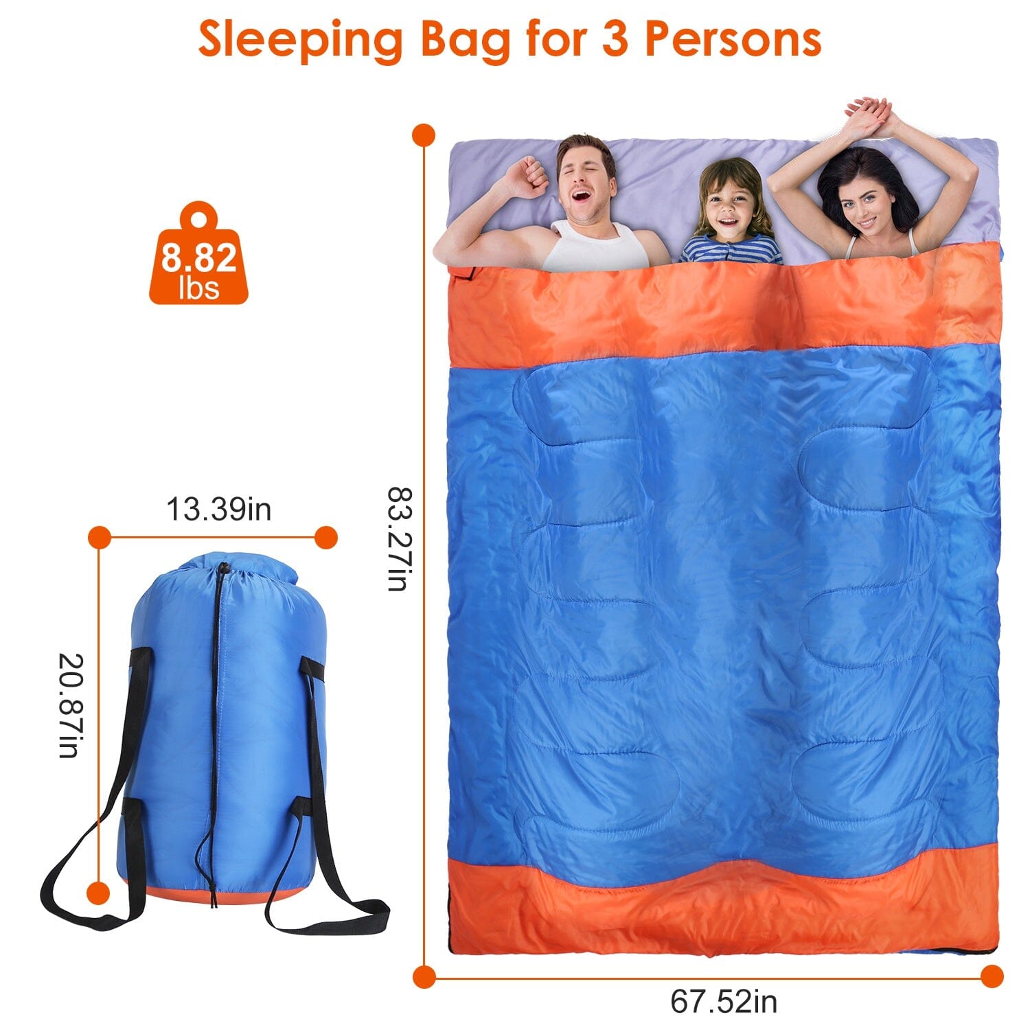 Water Resistant Camping Cotton Liner Sleeping Bag with Sack Visa Payment For Sale