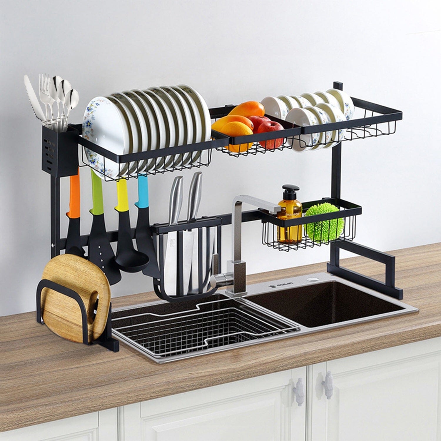 2-Tier Over the Sink Dish Drying Rack Inexpensive