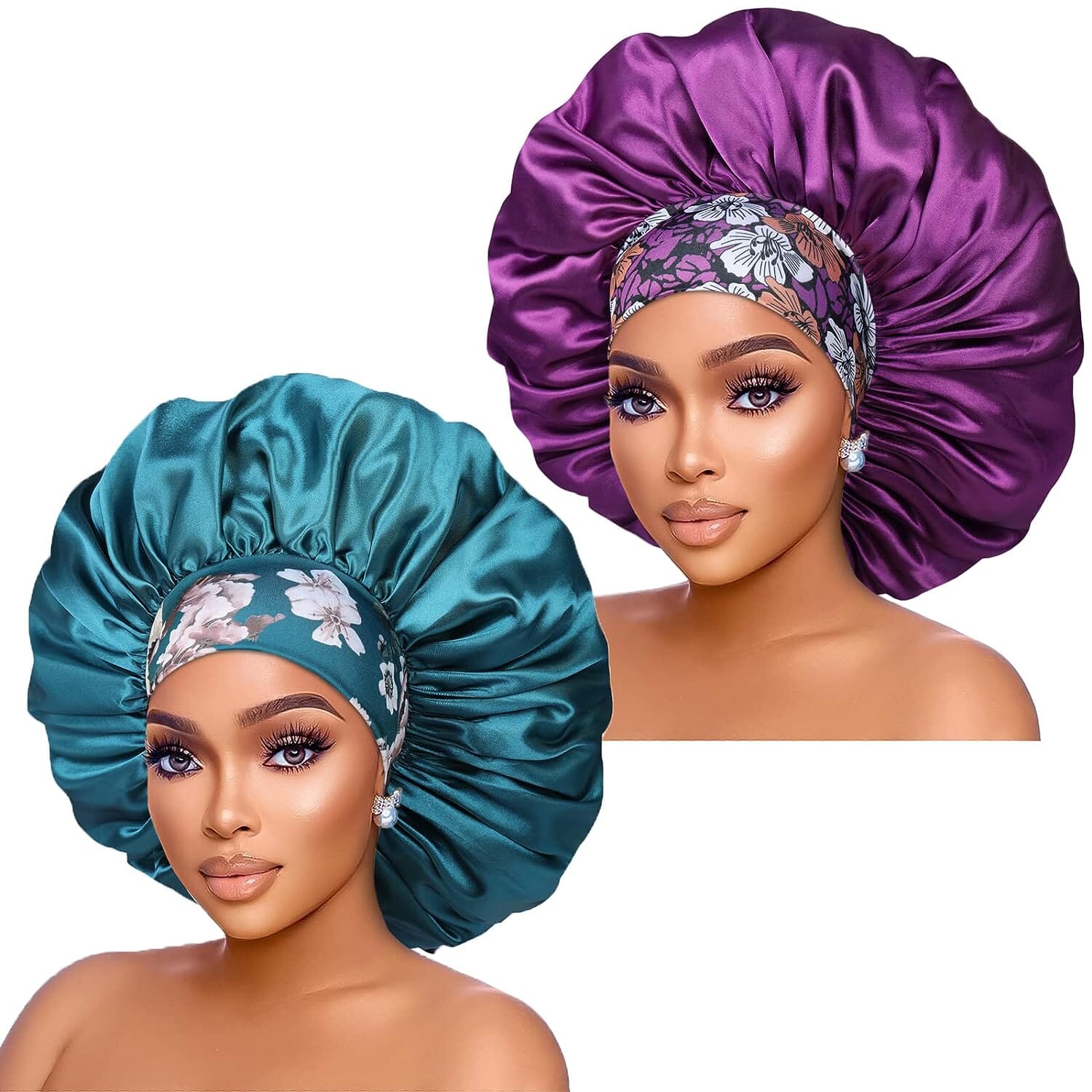 2-Pack: Extra Large Satin Bonnets for Sleeping Discount Best Place