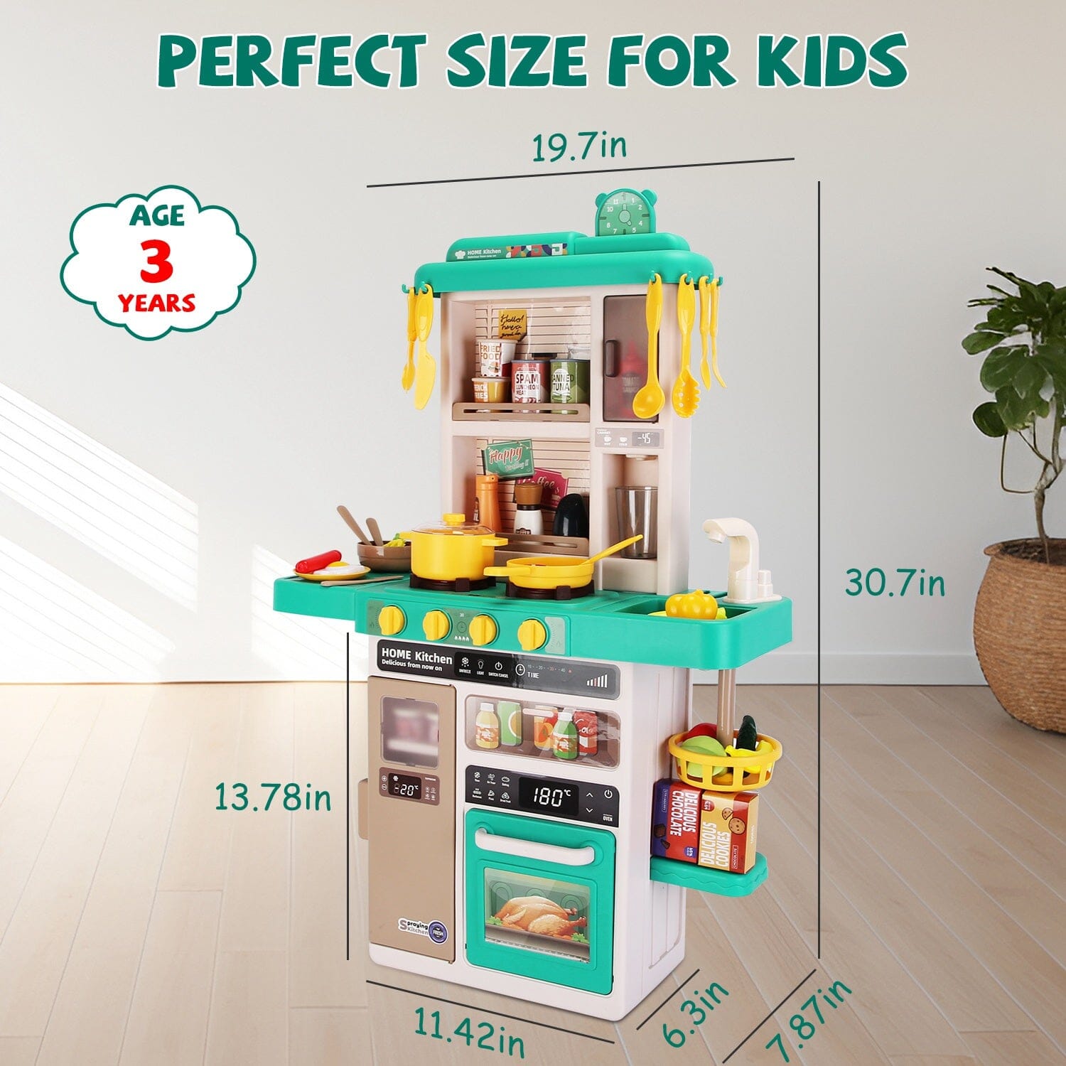 Kids Kitchen Play Set Interactive Pretend Kitchen Toys Cookware Pictures Online