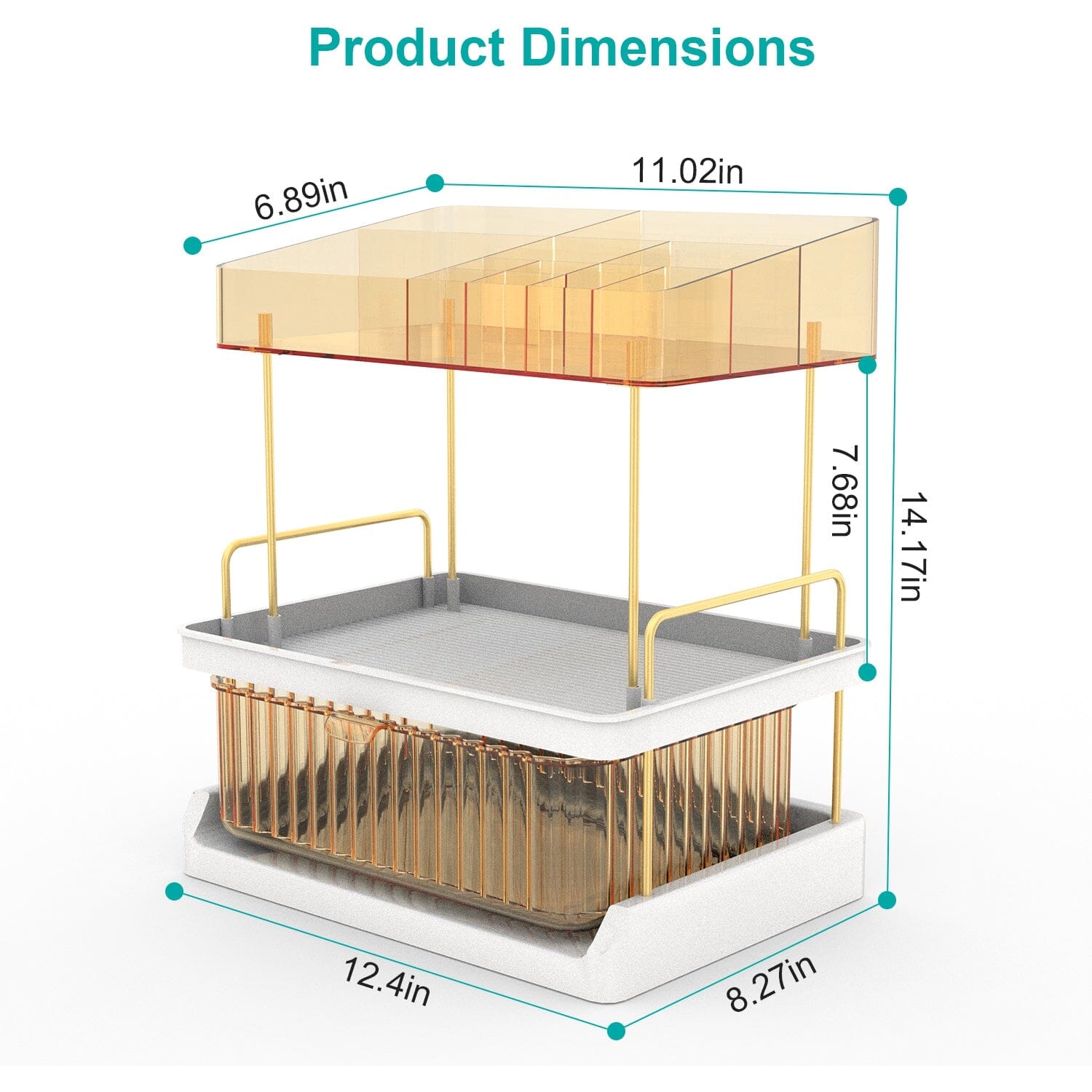 3-Tier Make Up Organizer Clearance Big Sale