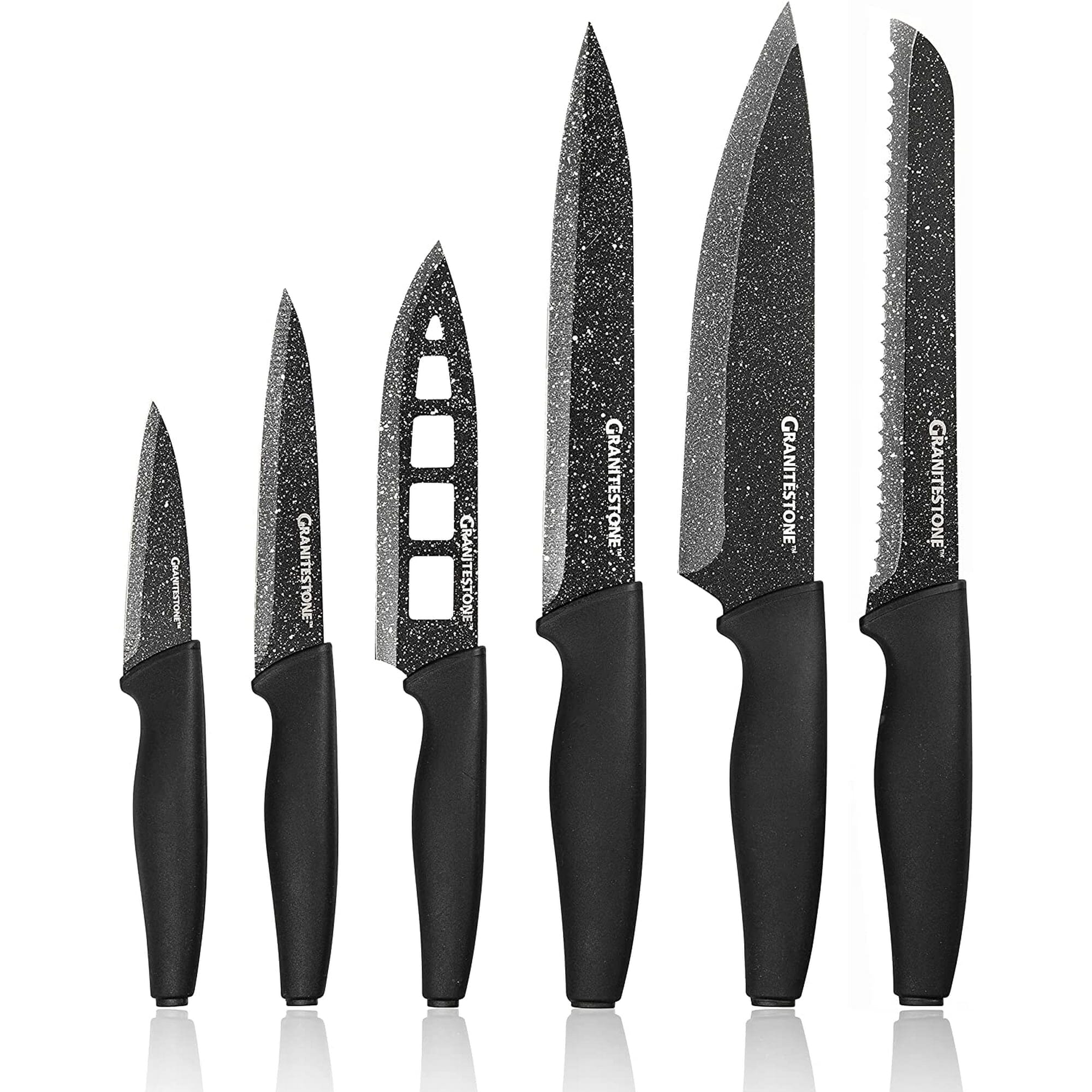 6-Piece: Granitestone Nutriblade Knives Set Cheap Sale Choice