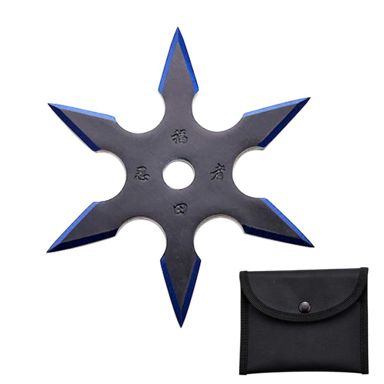 4 6 Points Throwing Star with Pouch Clearance Hot Sale