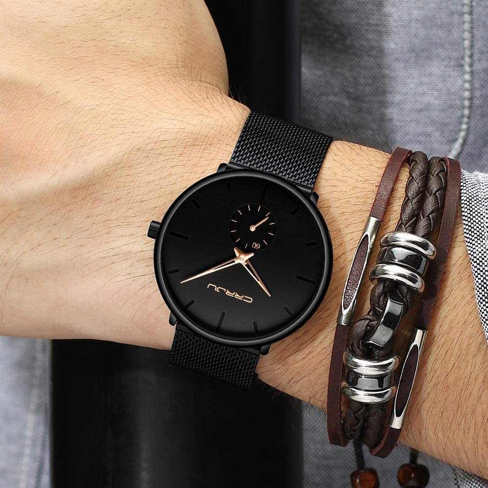 Men's Ultra-Thin Minimalist Waterproof Fashion Wrist Watch Cheap Sale Manchester