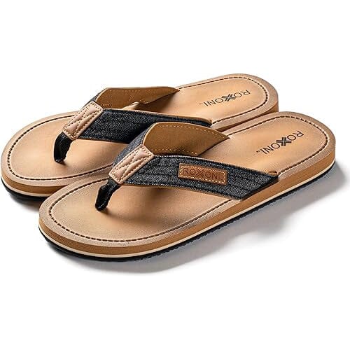 Roxoni Mens Thong Flip Flops Beach/Pool Outdoor Sandals Outlet New Arrival