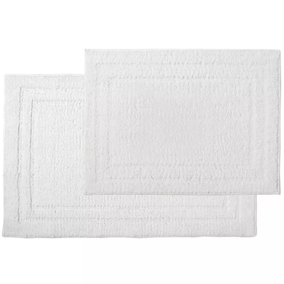 2-Piece: Bibb Home Microfiber Shag Bath Mat Set Buy Cheap Low Shipping Fee