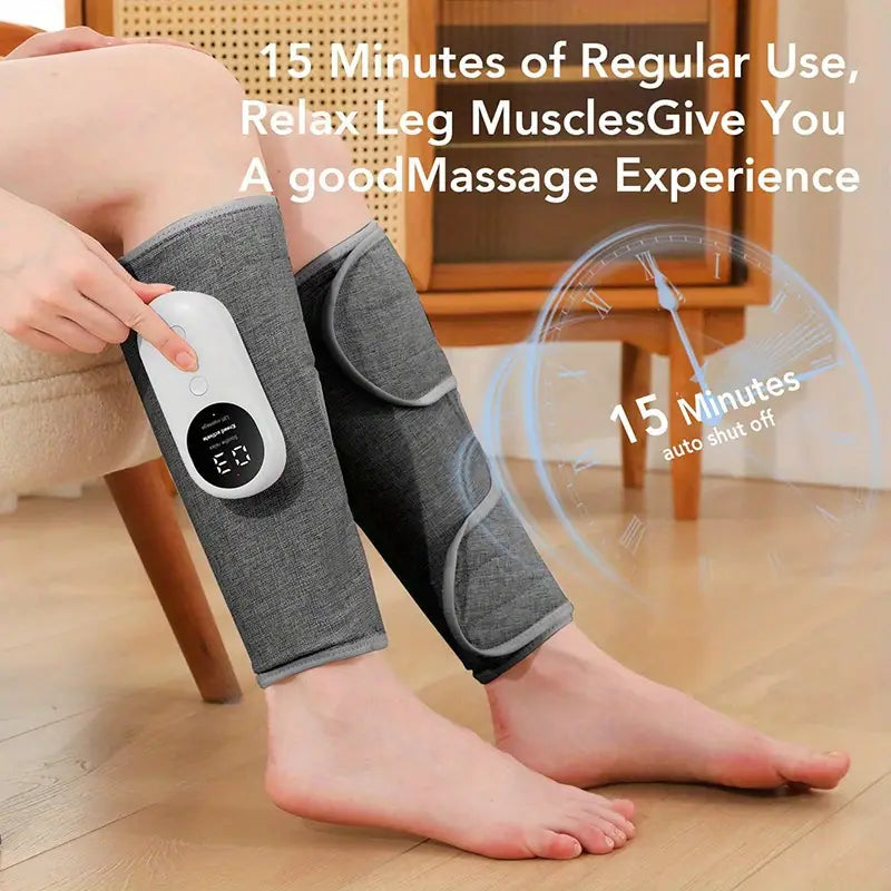 Rechargeable Air Compression Leg Calves Muscle Massager with 3 Intensity Levels and 3 Heat Settings Recommend For Sale