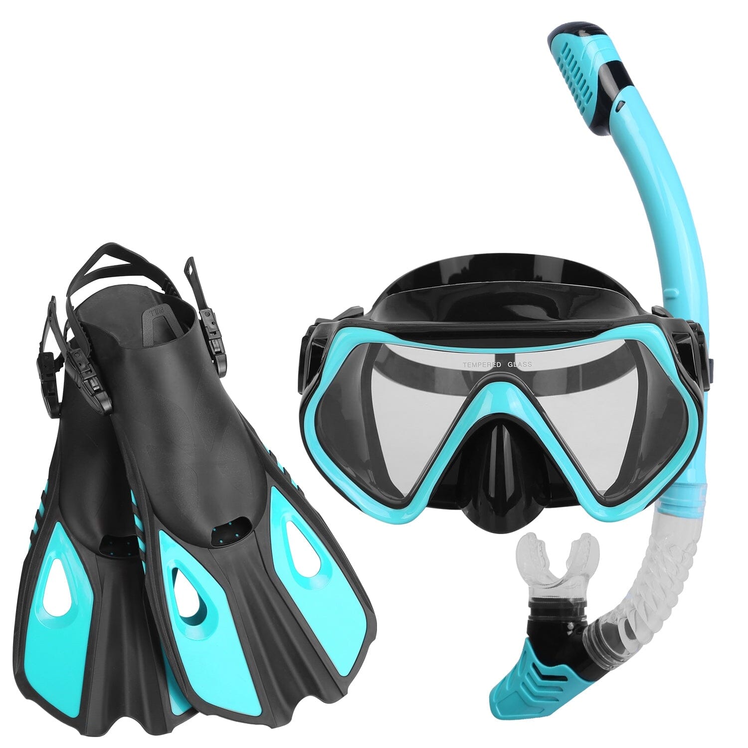 Snorkling Gear Mask Fin Set with Adjustable Swim Fins Cheap Sale Comfortable