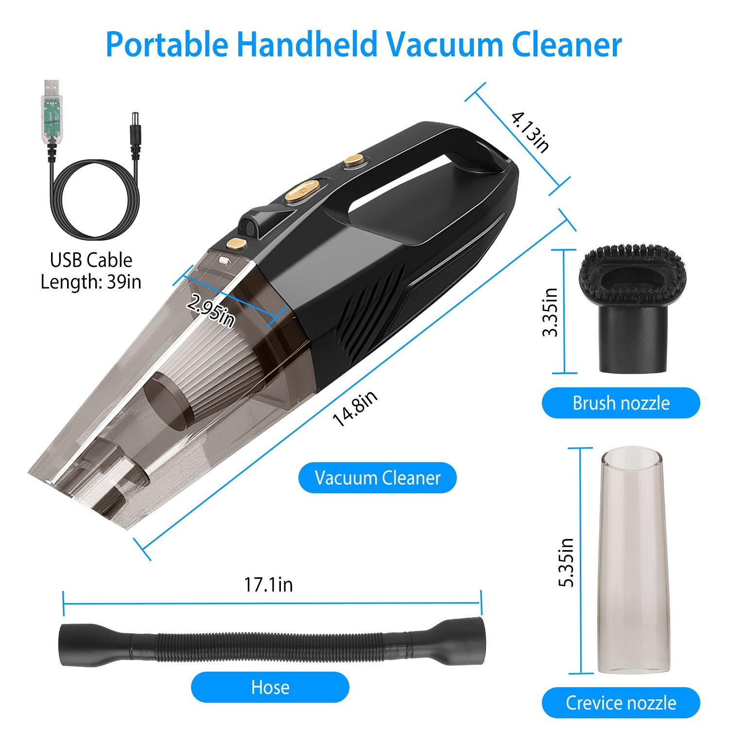 120W 8000PA Handheld Cordless Car Vacuum Cleaner with Accessory kit Factory Outlet Cheap Online