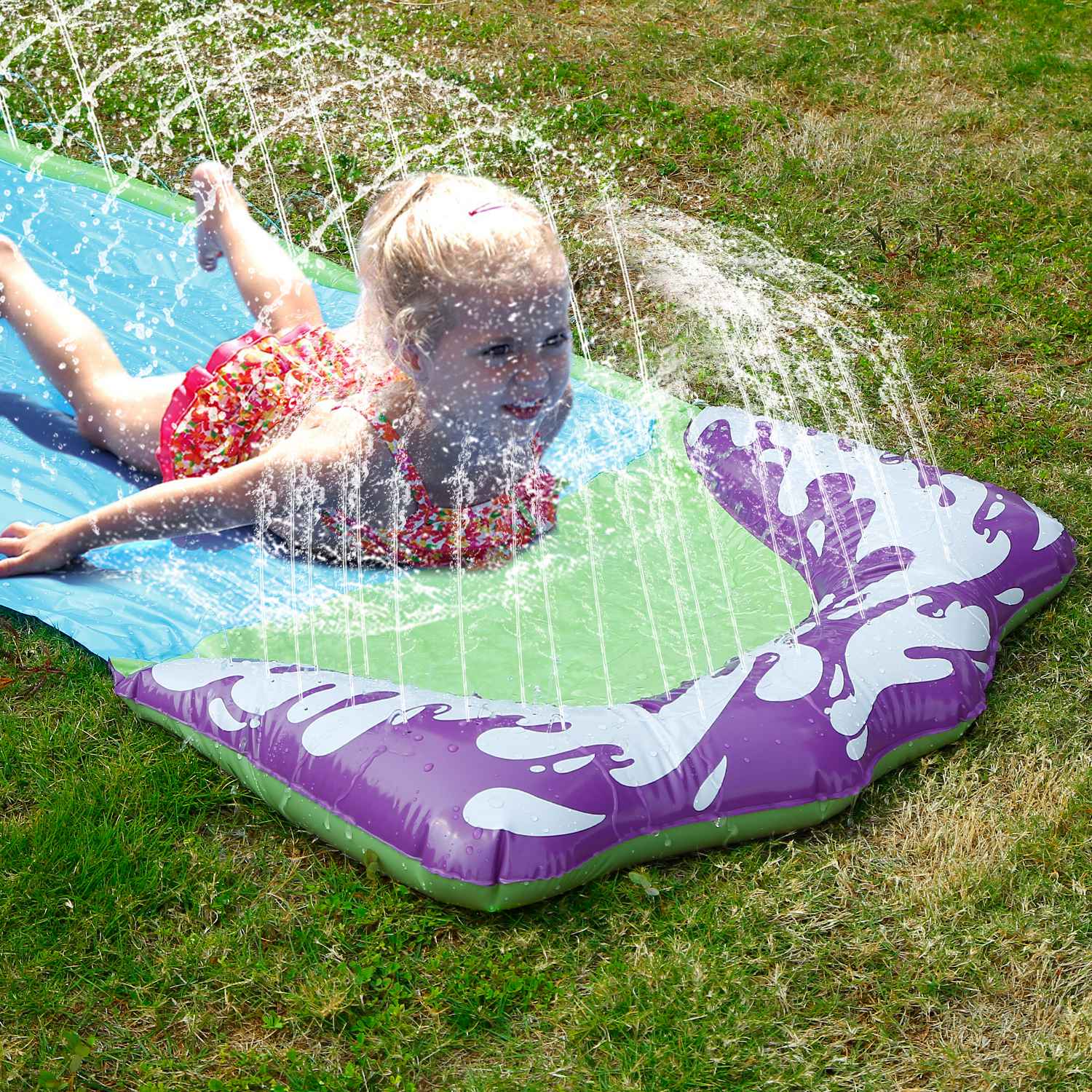 Kids Single Water Slide Lawn Surfing Racing Lane Slip Splash Spray Sprinkler Sale Comfortable