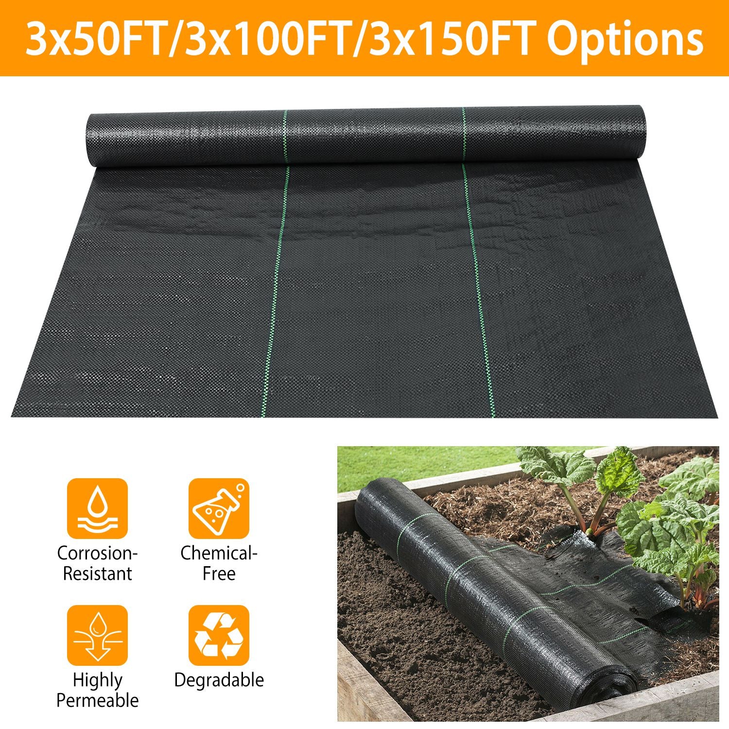 Weed Barrier Landscape Gardening Mat Fabric Woven Cheap Sale From China