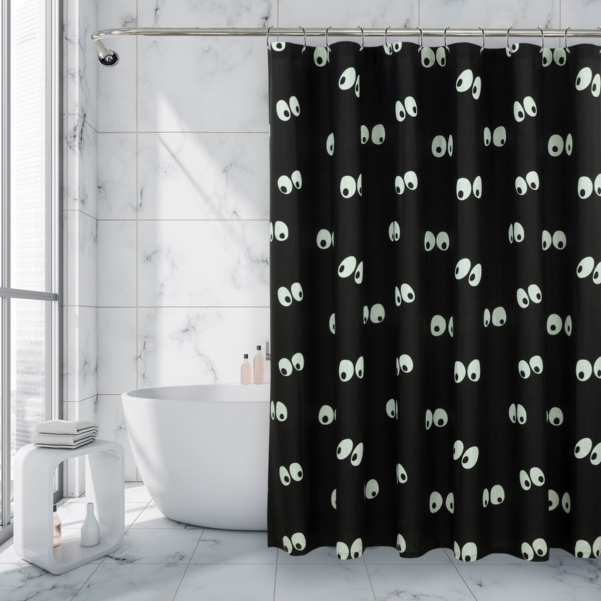 Royale Linens Double Brushed Microfber 1800 Thread Printed Shower Curtain Cheap Sale Really