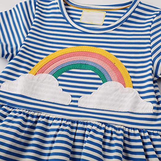 Girl's Cotton Casual Striped Jersey Dress Footlocker Pictures Cheap Online