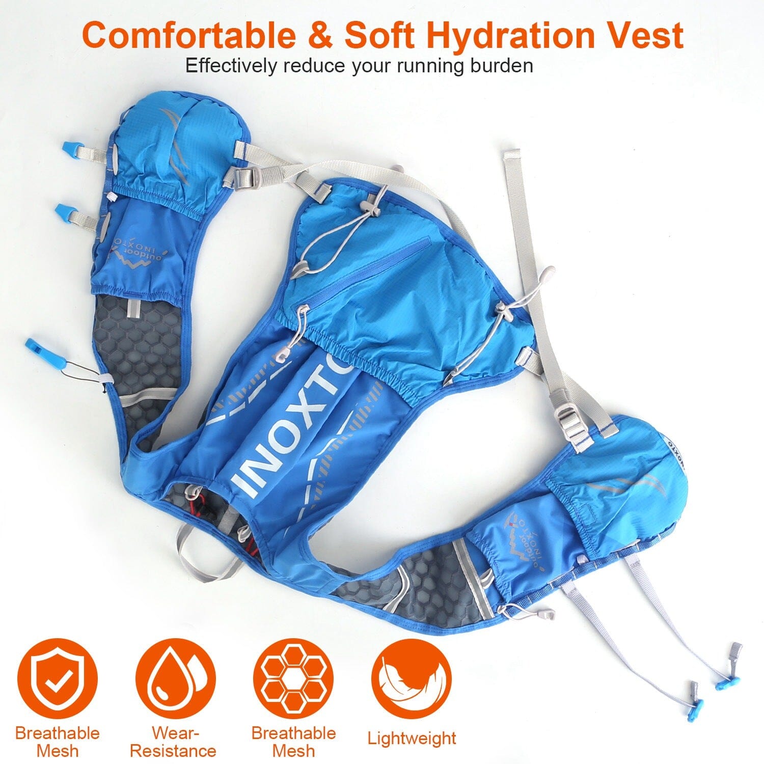 Sport Hydration Vest Running Backpack with 15oz, 50oz Water Bladder Countdown Package Online