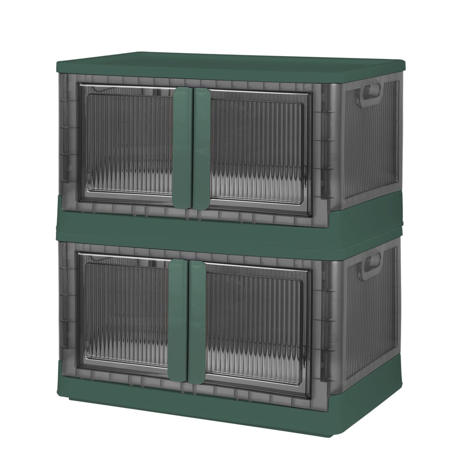 2-Piece: Foldable Stackable Storage Bins with Lid Websites For Sale