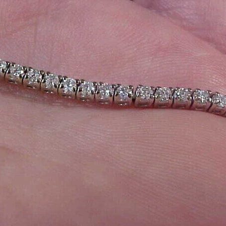 Estate 2.10CTW Natural Diamond Tennis Bracelet 14K White Gold 7 Clearance Factory Outlet