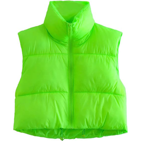 Women's Winter Crop Vest Lightweight Sleeveless Warm Outerwear Puffer Vest Padded Gilet Buy Cheap Manchester