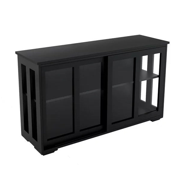 Buffet Sideboard with Sliding Glass Door and Adjustable Shelf Store Cheap Online