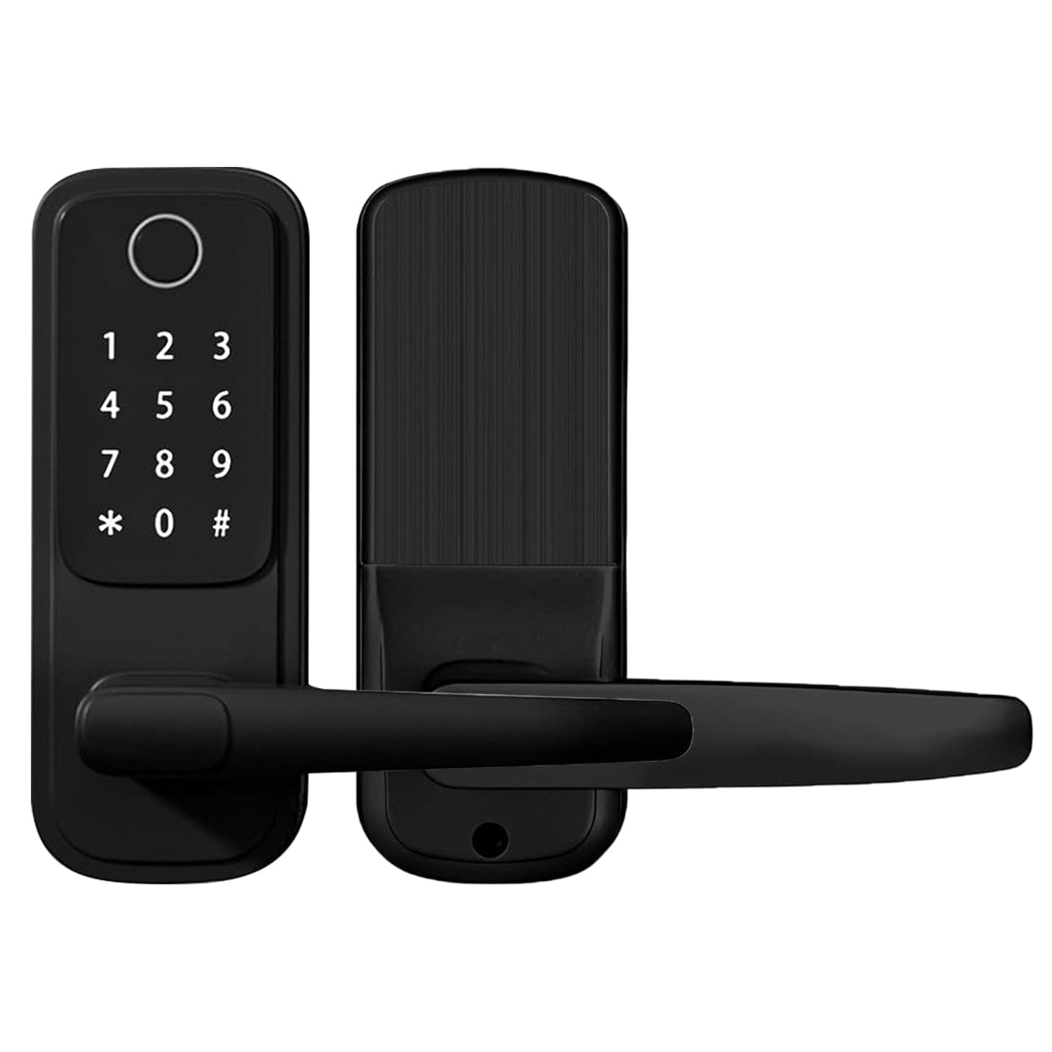 Smart Door Lock with Handle Fingerprints Passcode Keys Fobs App Control Discount Sale Online