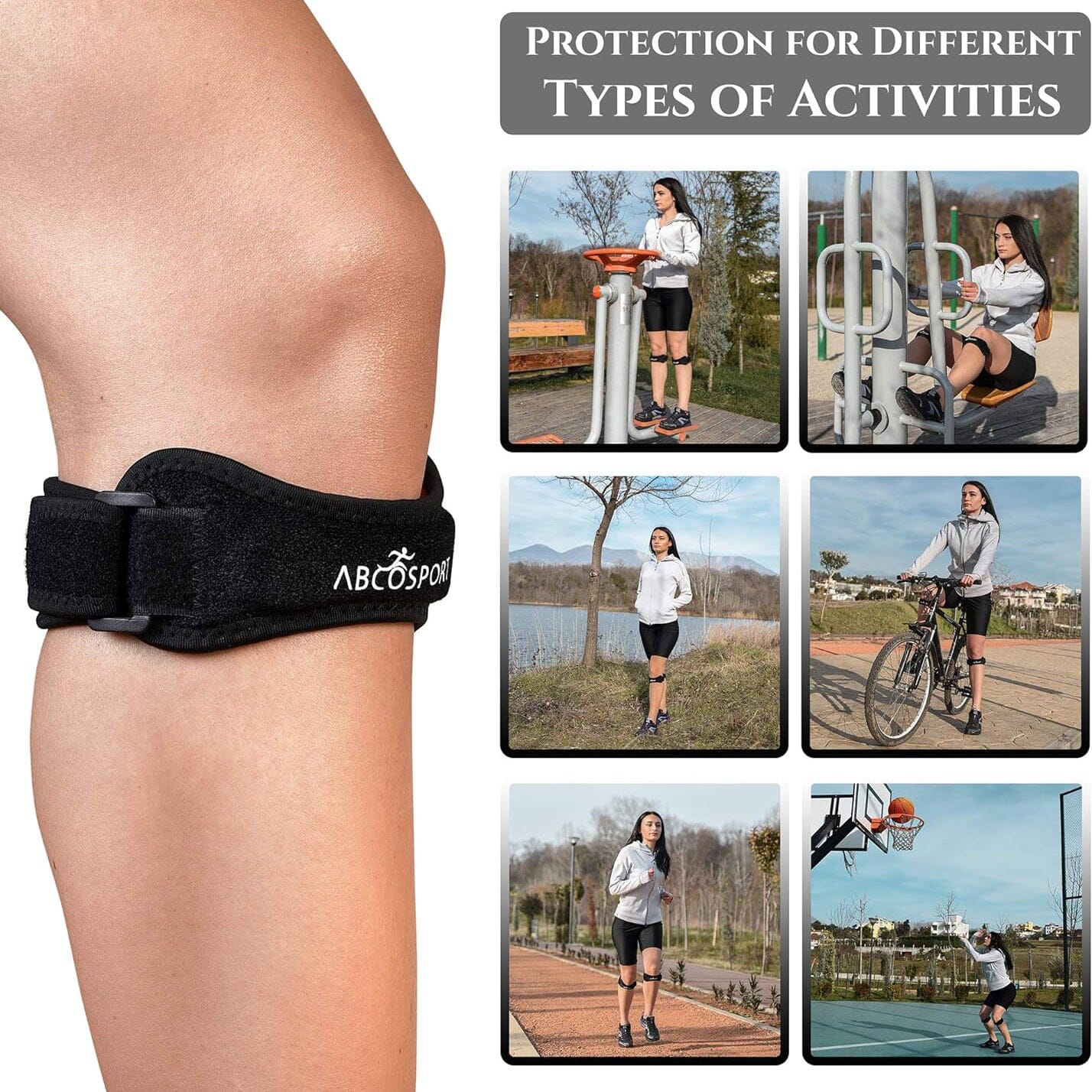 2-Pack: Abco Tech Patella Knee Strap - Knee Pain Relief Cheap Low Shipping