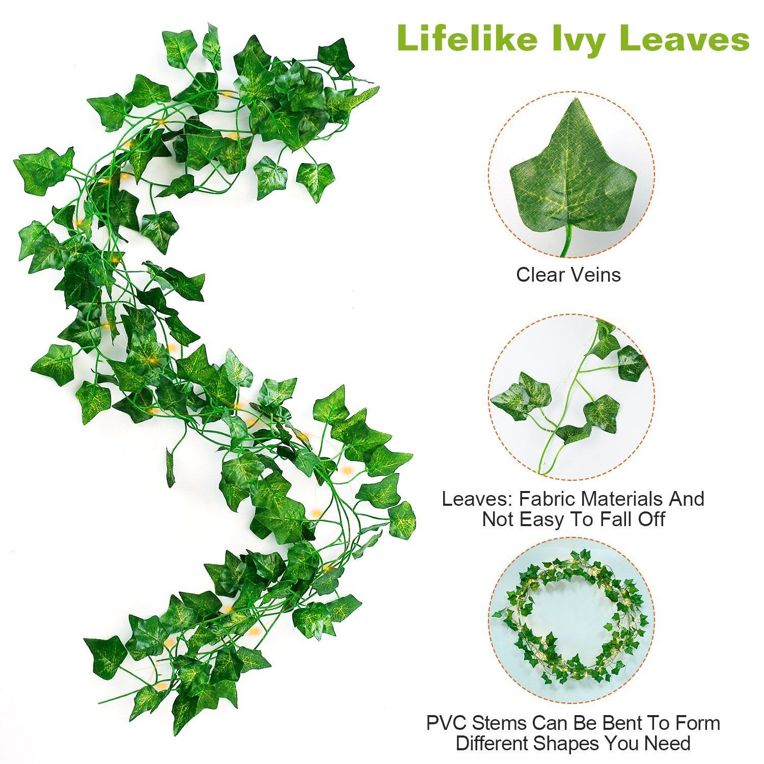 Artificial Ivy Leaves String Lights Outlet New