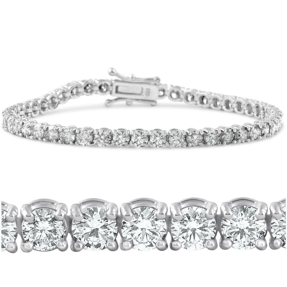7.10 Ct Round HUGE Natural Diamond Tennis Bracelet 14K White Gold Cheap Sale Lowest Pice