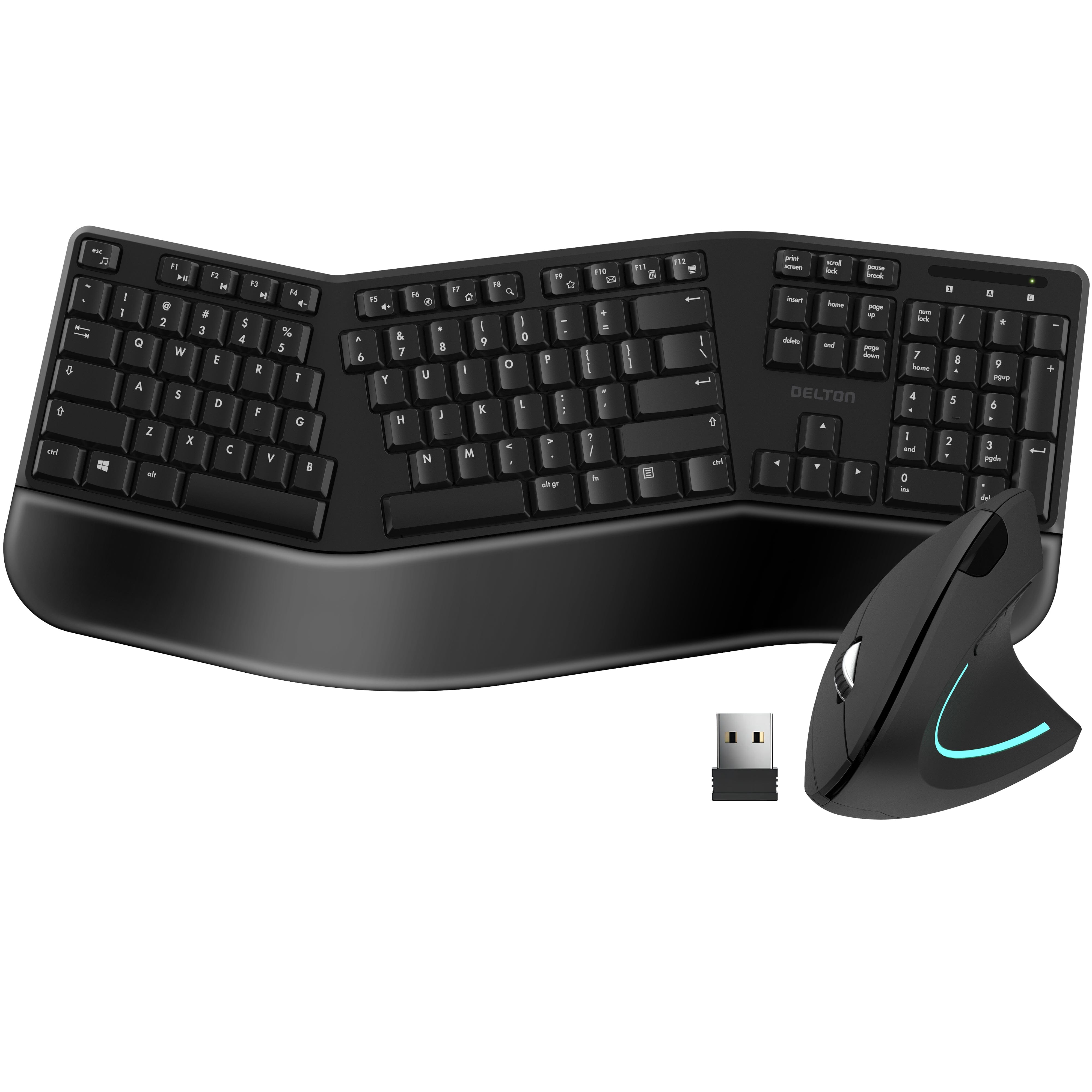 Delton KB200 and S12 Wireless Ergonomic Keyboard and Wireless Mouse Computer Pointing Device Accessory Buy Cheap Excellent