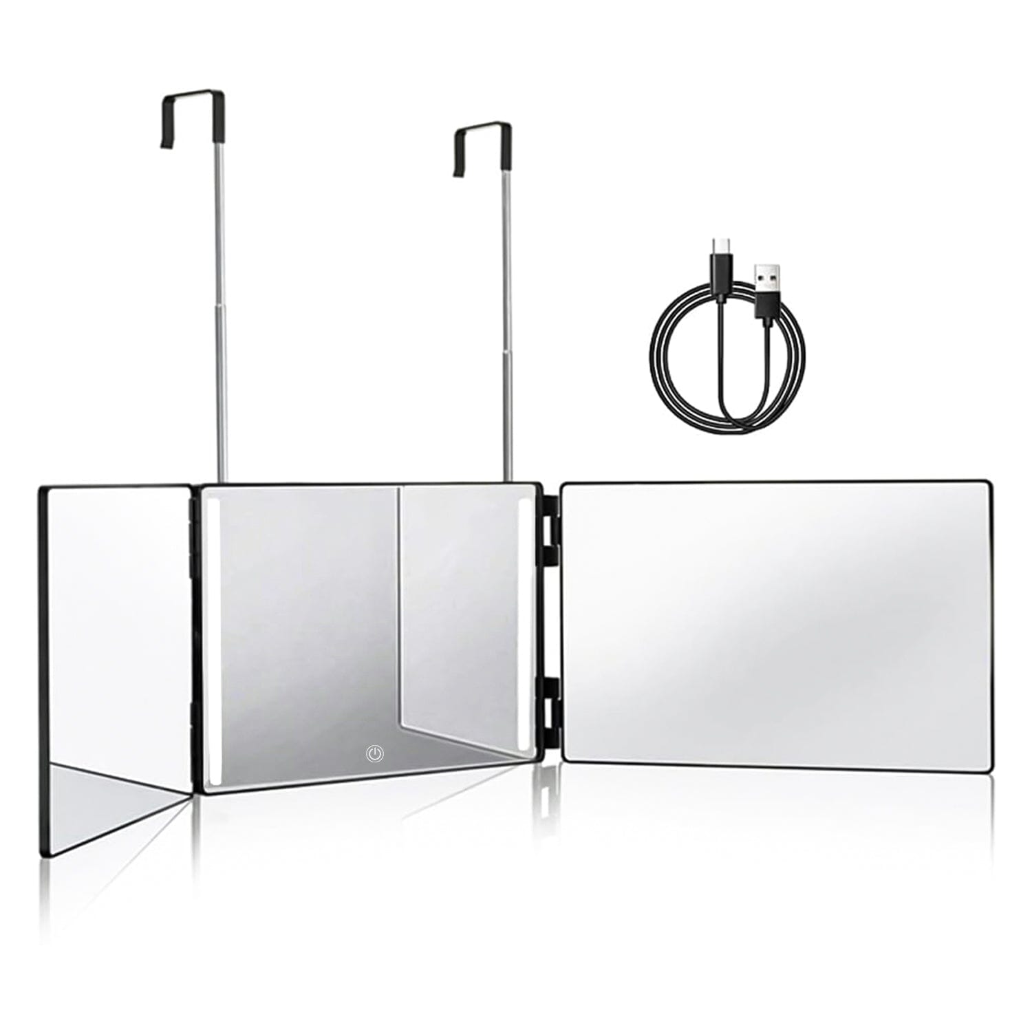 Tri-Fold Mirror with Telescopic Hanger Recommend Sale Online
