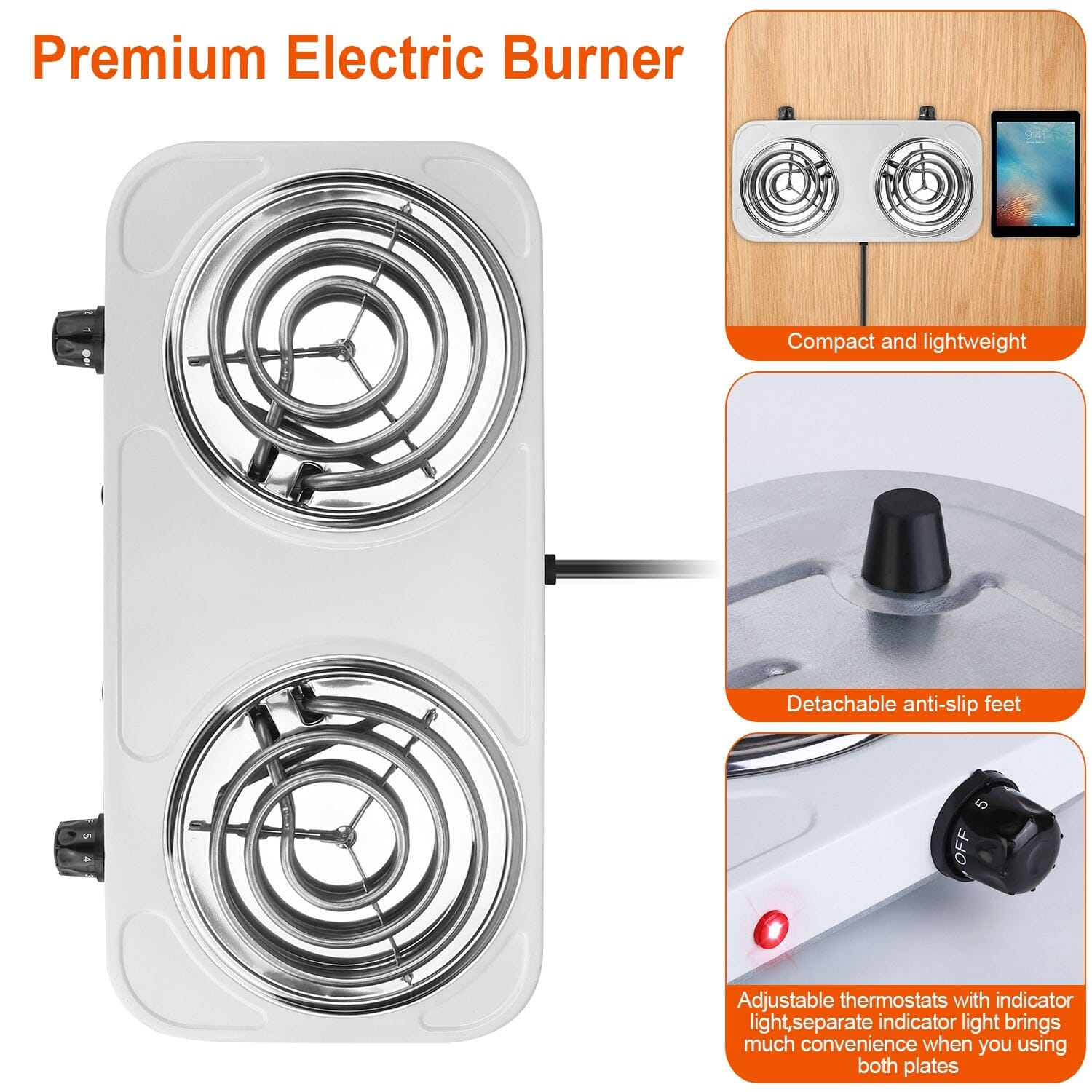 Portable Coil Heating Hot Plate Stove Countertop Manchester Great Sale Online