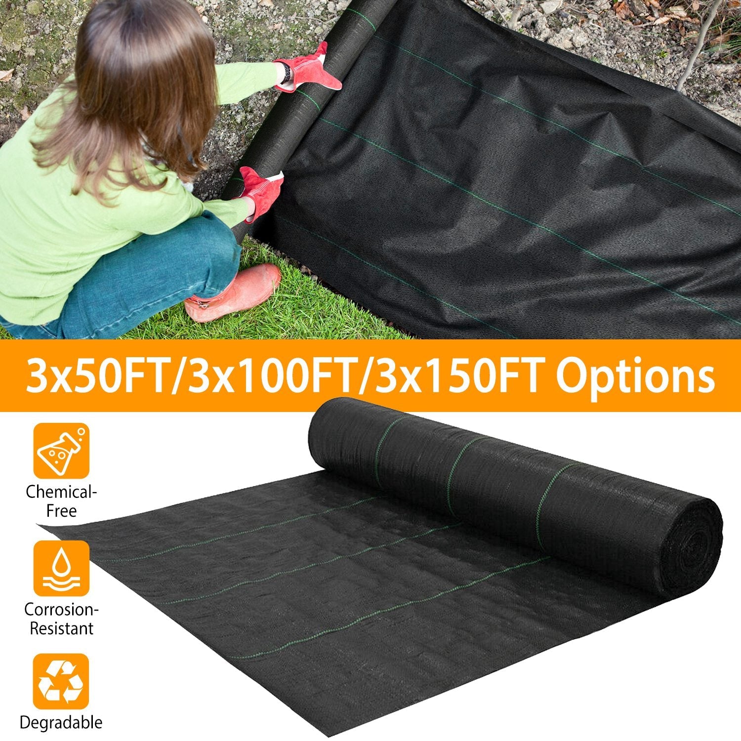 Weed Barrier Landscape Gardening Mat Fabric Woven Cheap Sale From China