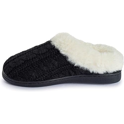 Pupeez Girls Cable Knit Slippers Fleece Lined House Shoe Cheap Sale Footlocker Finishline