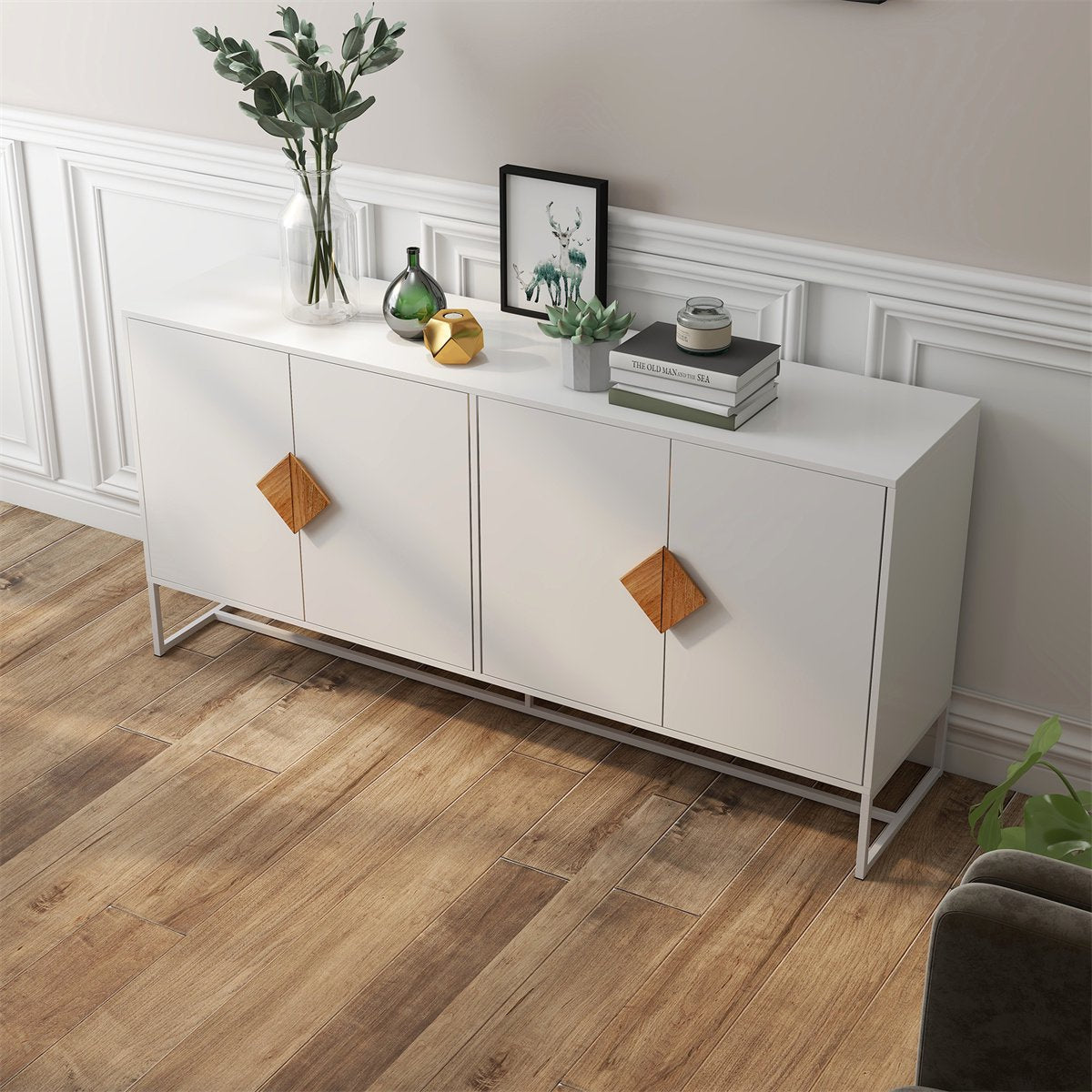 Storage Sideboard Cabinet White New Arrival For Sale