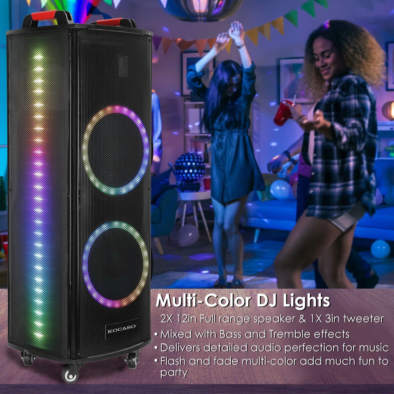 Portable Wireless Party Speaker Colorful Lights DJ PA System Sale Ebay